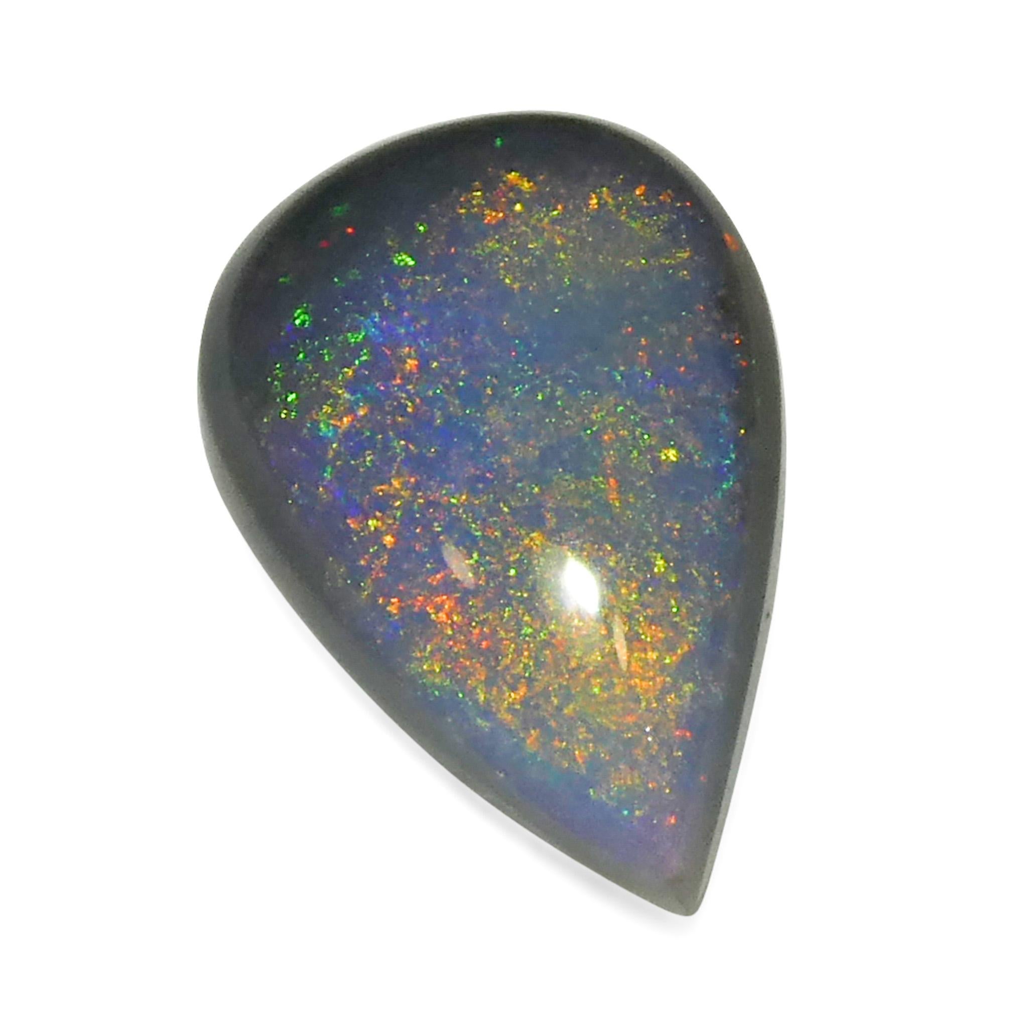 Opale grigio cabochon a pera 1.16ct dall'Australia in vendita 4
