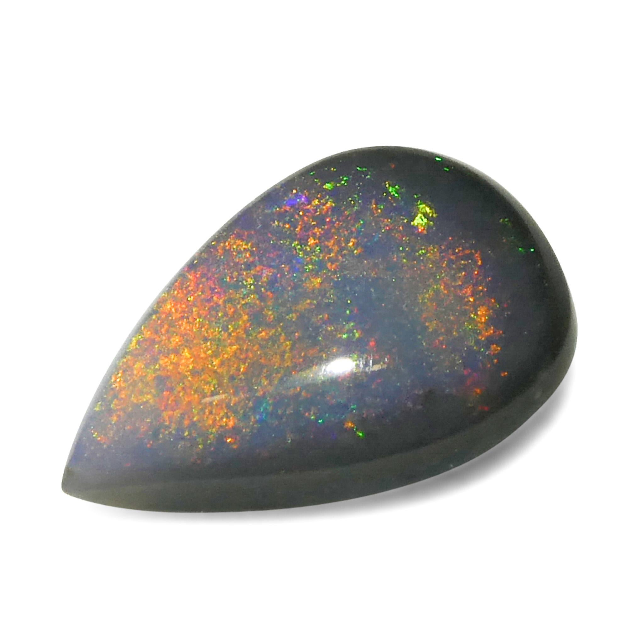 Opale grigio cabochon a pera 1.16ct dall'Australia in vendita 5