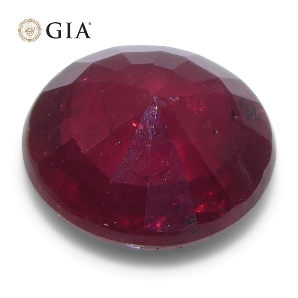 1.16ct Round Red Ruby GIA Certified Madagascar en venta 5