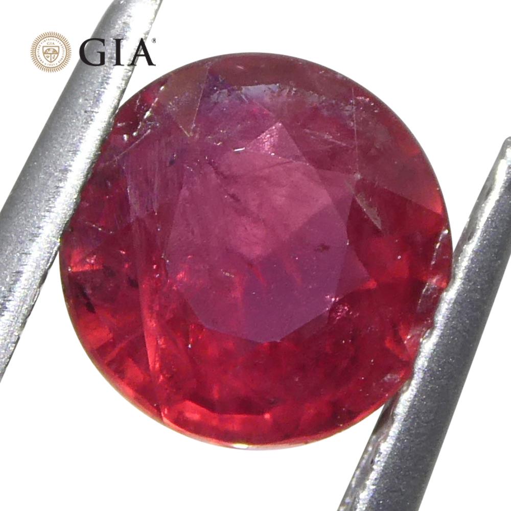 1.16ct Round Red Ruby GIA Certified Madagascar en Nuevo estado para la venta en Toronto, Ontario