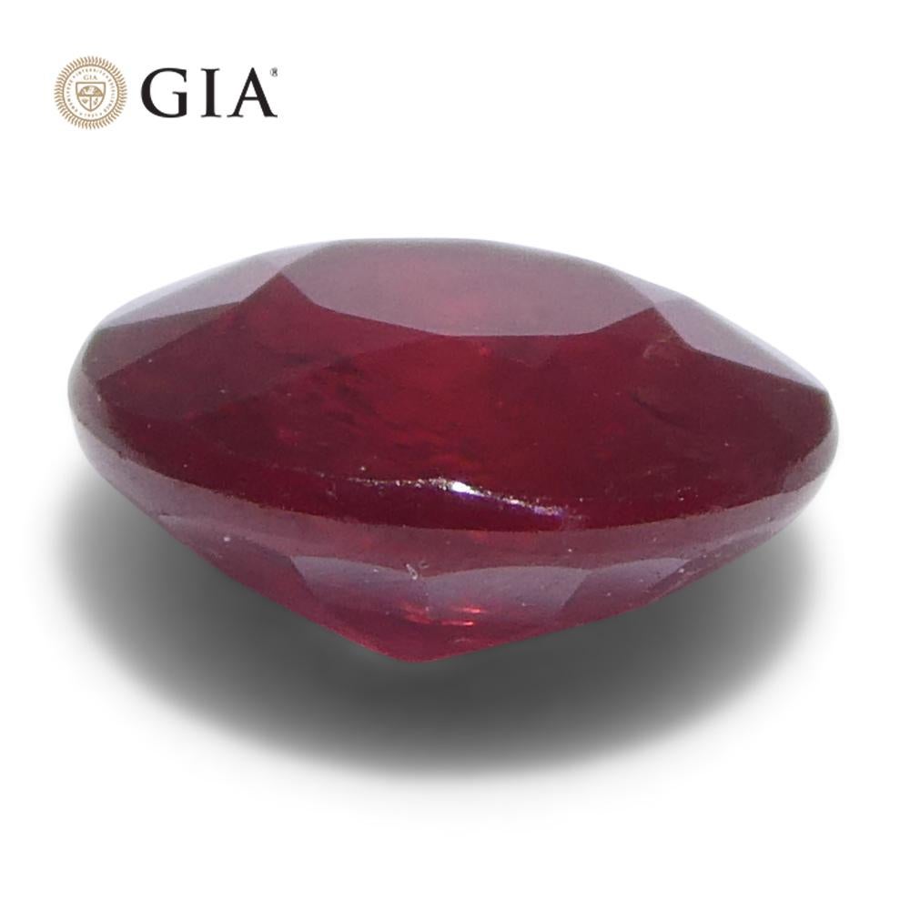 1.16ct Round Red Ruby GIA Certified Madagascar en venta 4