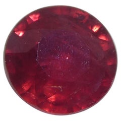 1.16ct Round Red Ruby GIA Certified Madagascar