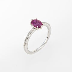 1.16ct Ruby Diamond Ring Platinum 6 Estate Fine Jewelry Gemstone Engagement