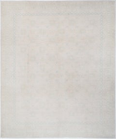 11.6x14 ft Traditional Handmade Blue & Beige Oversized Rug. Living Room Carpet