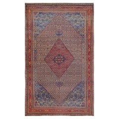 11
6"x18
10" Peach Color Antique Persian Bidjar Hand Knotted Soft Wool XL Rug