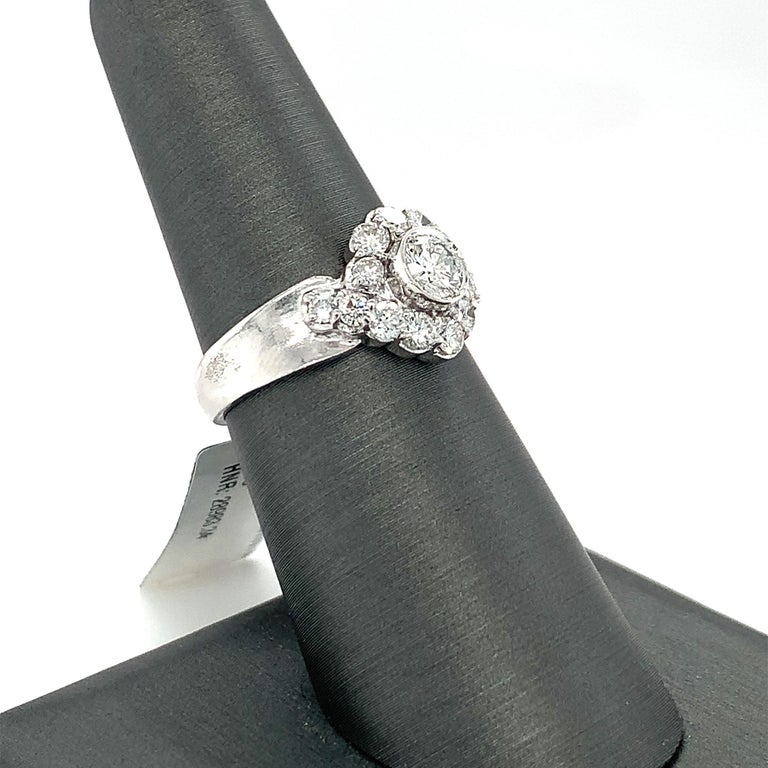 1.17 Carat Diamond White Gold Ring For Sale at 1stDibs