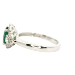 1.17 Carat Emerald Diamond Ring