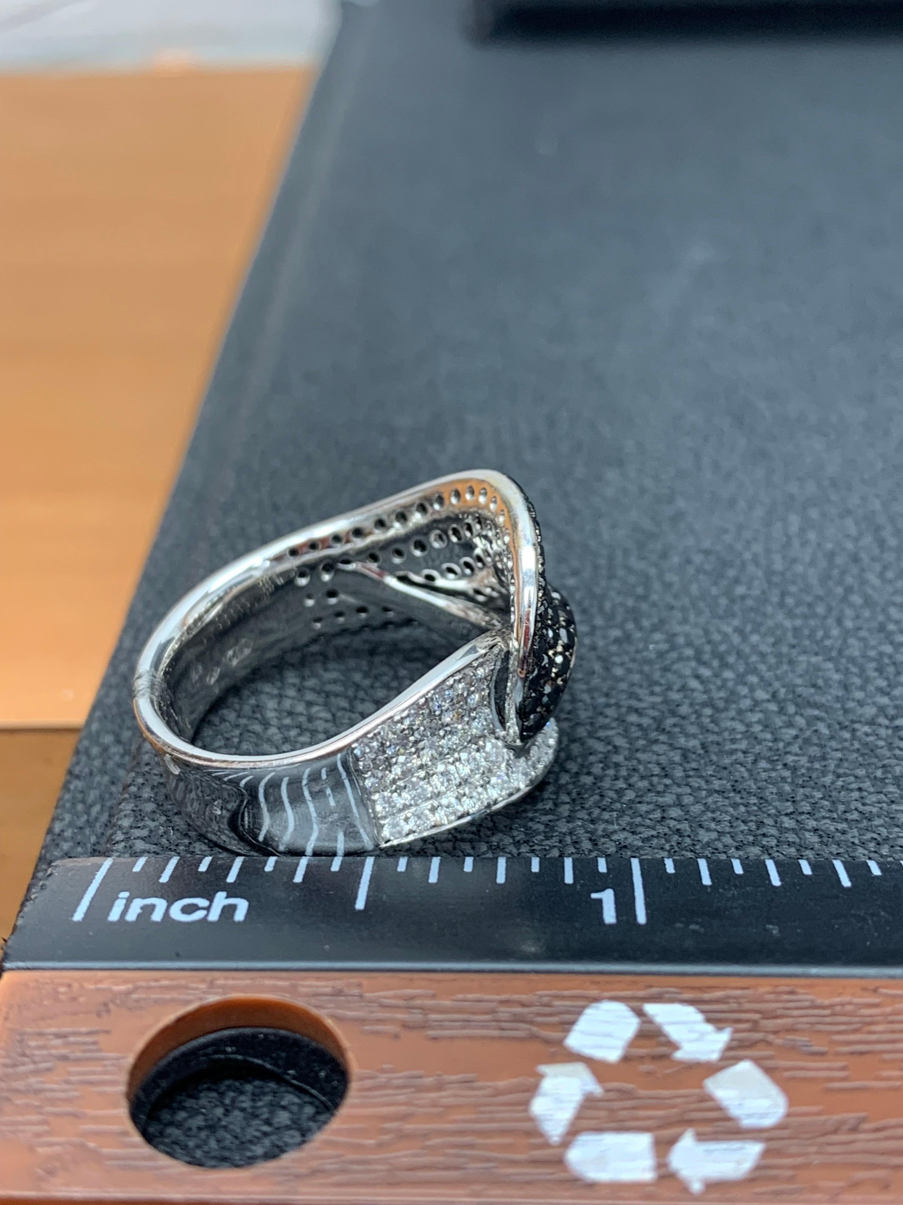 1,17 Karat Fancy Schwarzer Diamantring aus 18 Karat Weißgold im Angebot 11