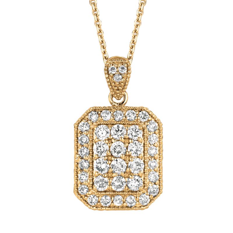 Round Cut 1.17 Carat Natural Diamond Fashion Necklace 14 Karat White Gold G SI Chain For Sale