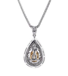 1,17 Karat natürlicher Fancy brauner Diamant und weißer Diamant Klassische Halskette