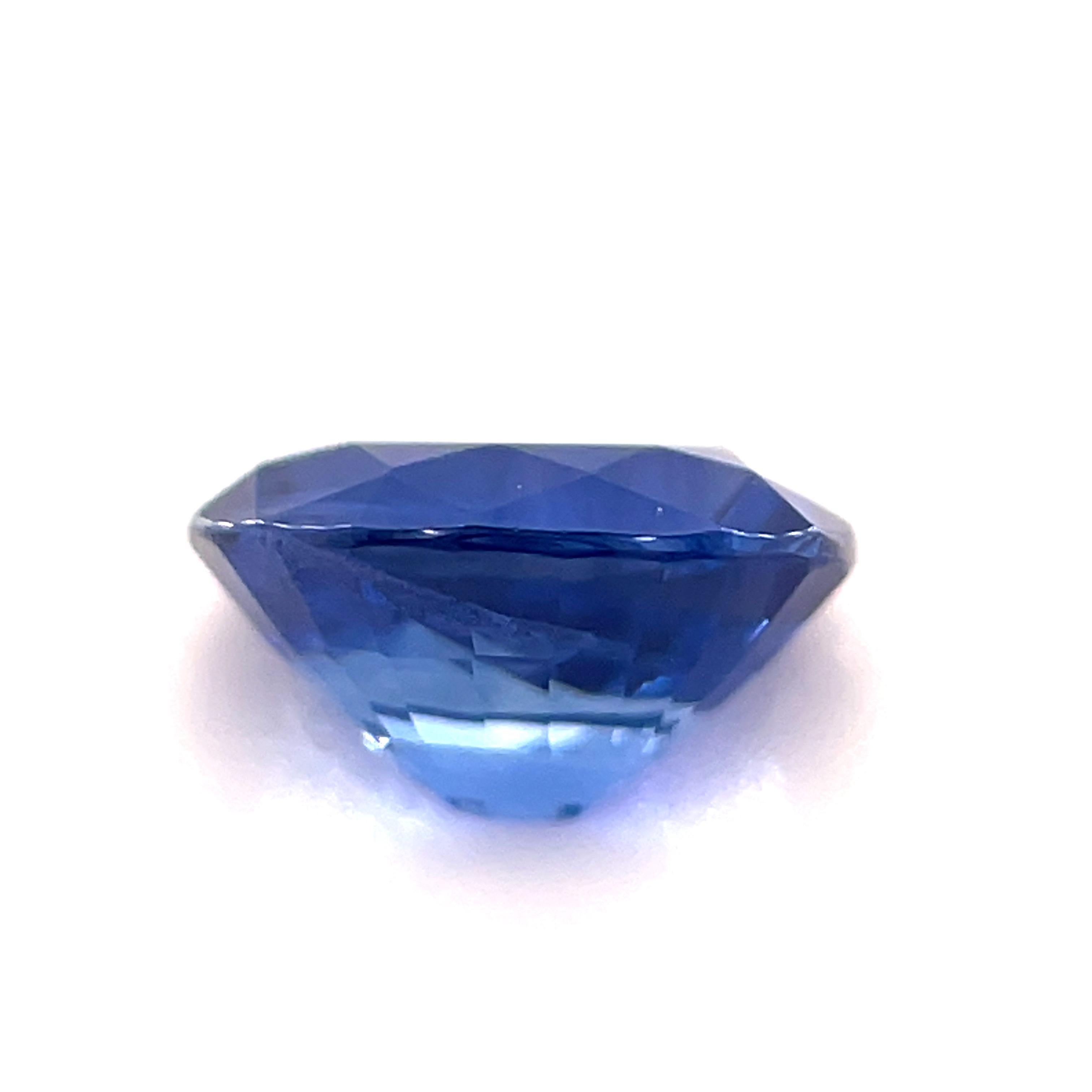 1.17 Carat Oval Blue Sapphire Loose Unset 3-Stone Engagement Ring Gemstone In New Condition For Sale In Los Angeles, CA
