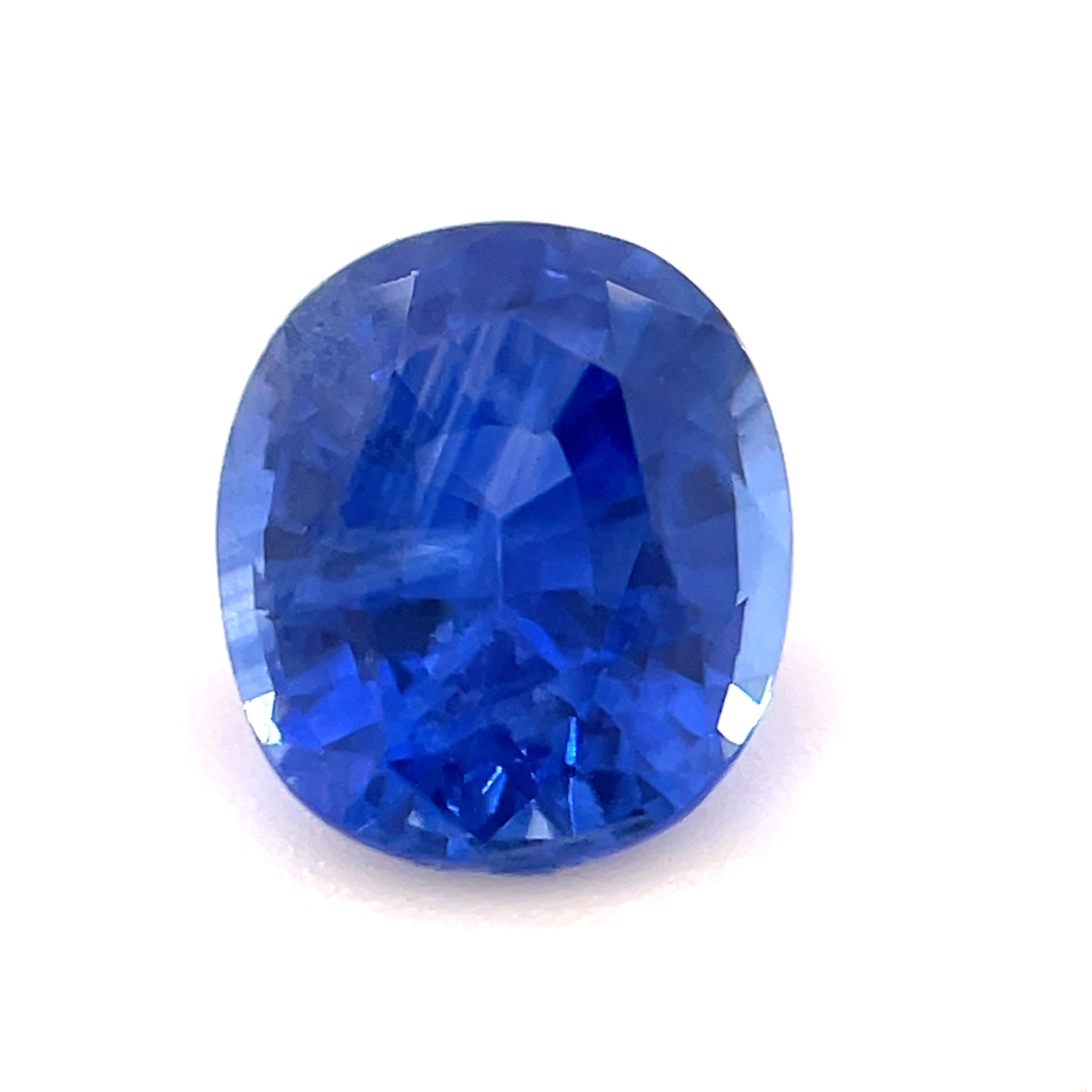 1.17 Carat Oval Blue Sapphire Loose Unset 3-Stone Engagement Ring Gemstone For Sale 1