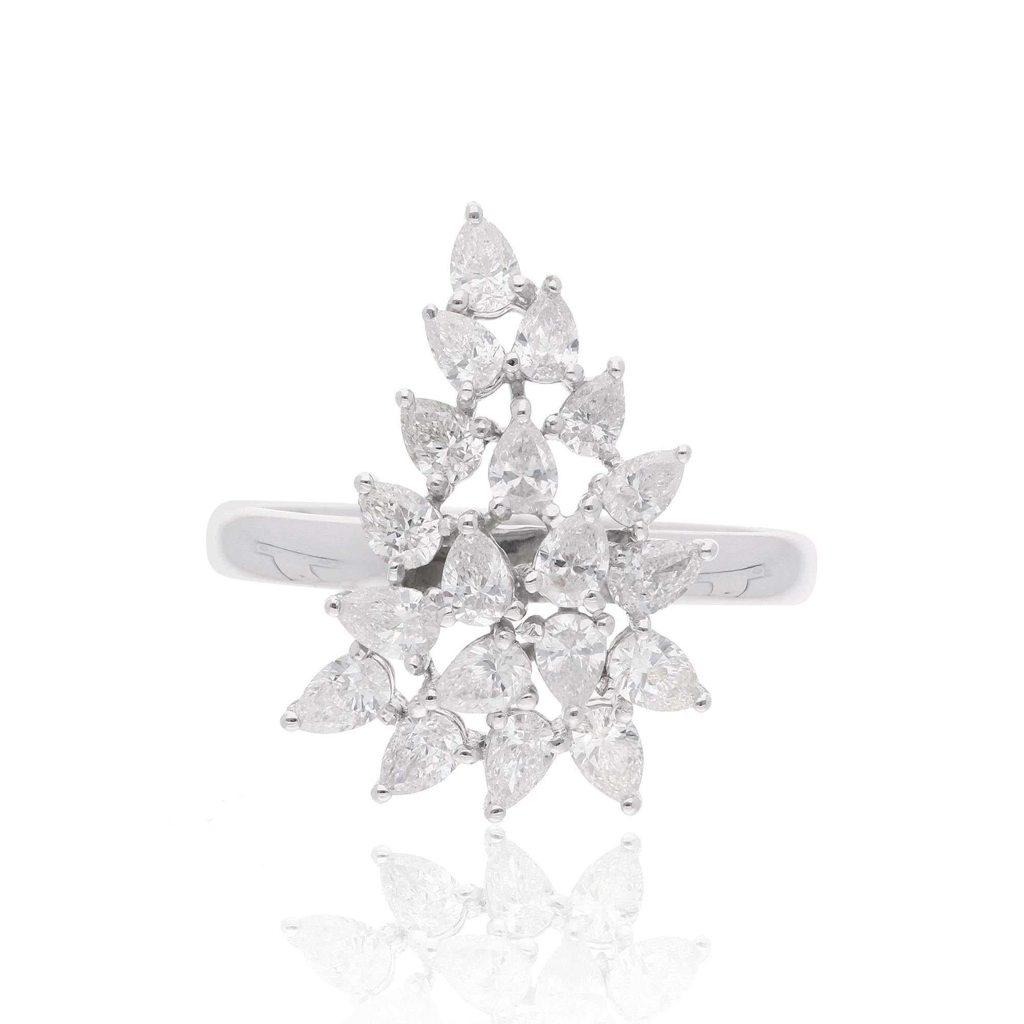 in vendita:  Anello con diamante a pera da 1,17 carati SI Clarity HI Color Gioielli in oro bianco 18 carati 4