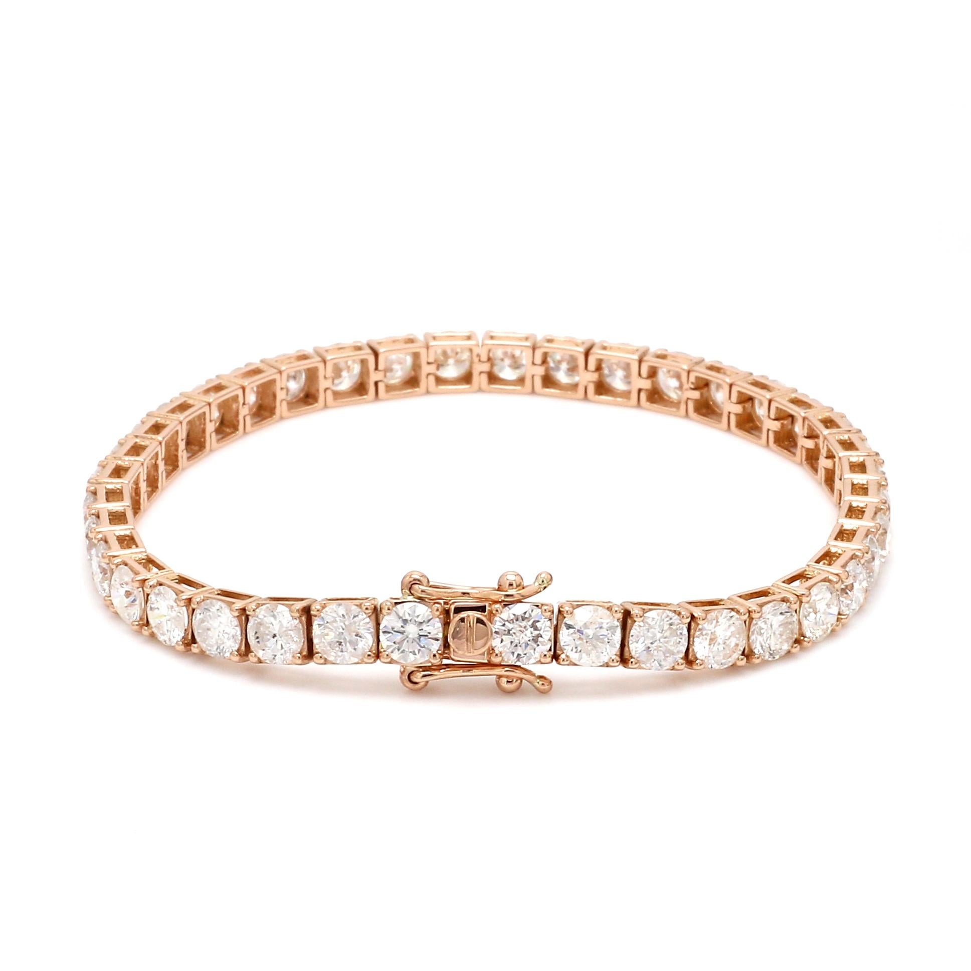 Item Code :- CN-24929
Gross Wt. :- 15.58 gm
18k Rose Gold Wt. :- 13.23 gm
Diamond Wt. :- 11.75 Ct. ( AVERAGE DIAMOND CLARITY SI1-SI2 & COLOR H-I )
Bracelet Length :- 7 Inches Long
✦ Sizing
.....................
We can adjust most items to fit your