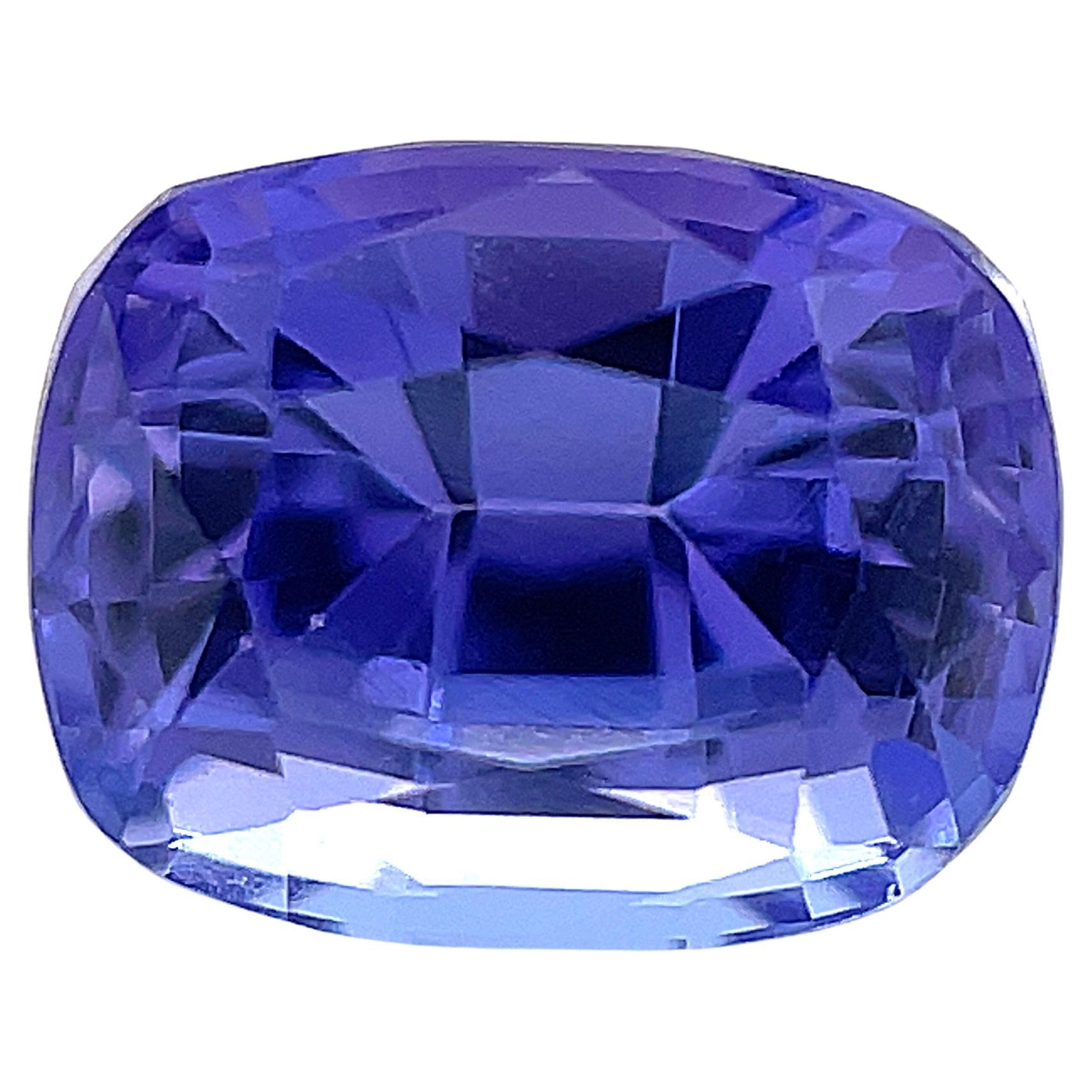 1.17 Carat Unset Loose Unmounted Cushion Shaped Tanzanite Gemstone