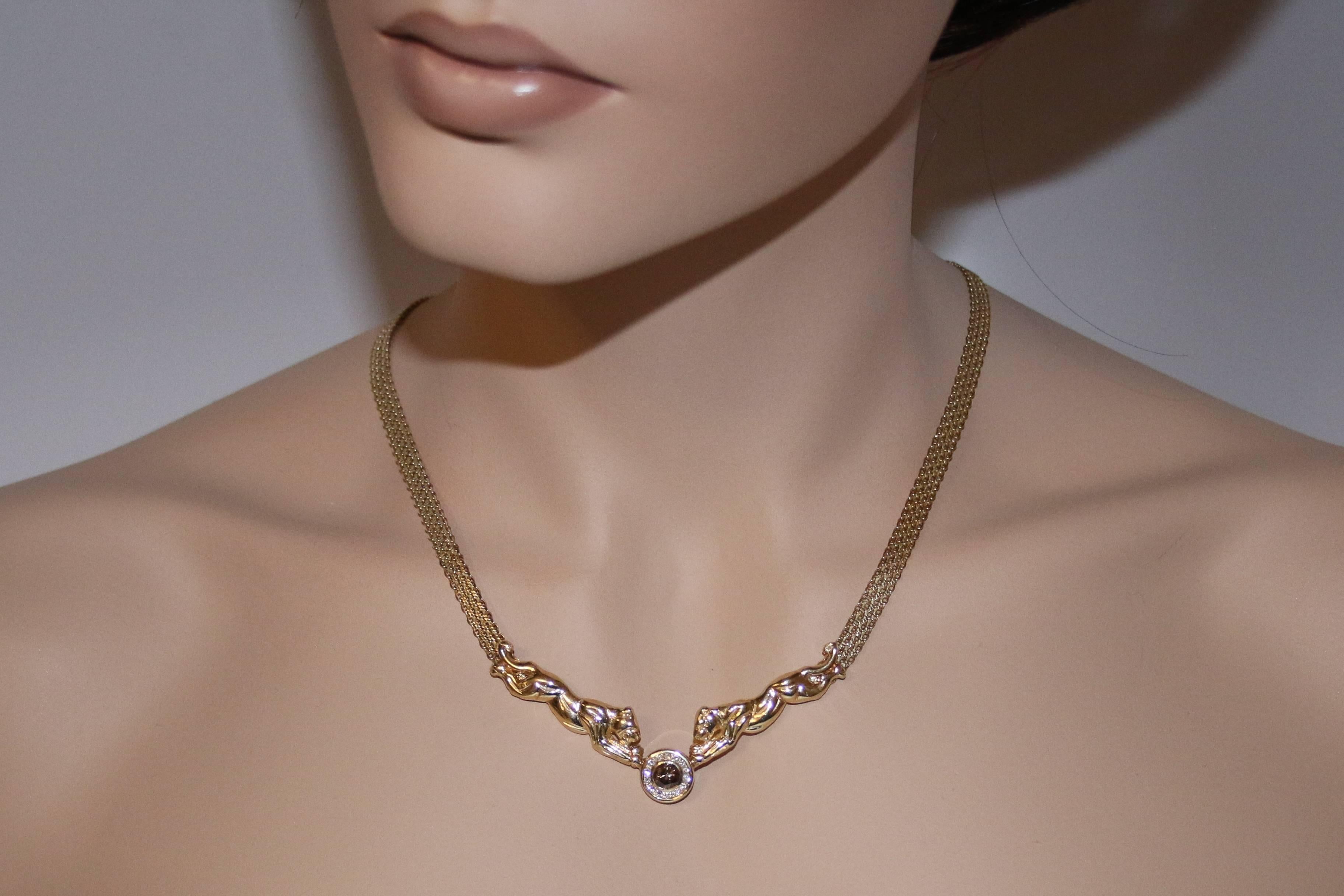 panther necklace gold