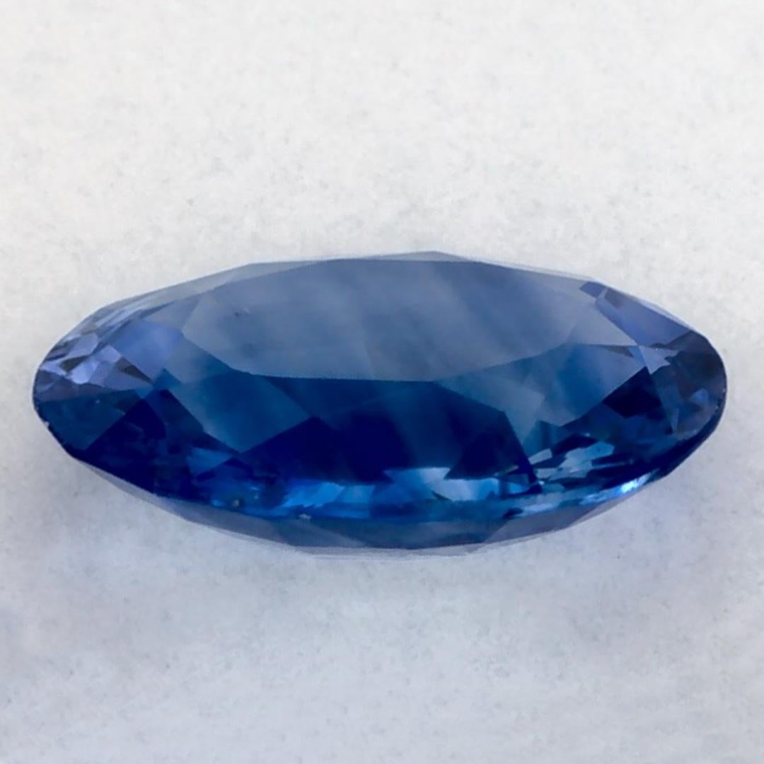 1.17 Carat Blue Sapphire Oval Loose Gemstone In New Condition In Fort Lee, NJ