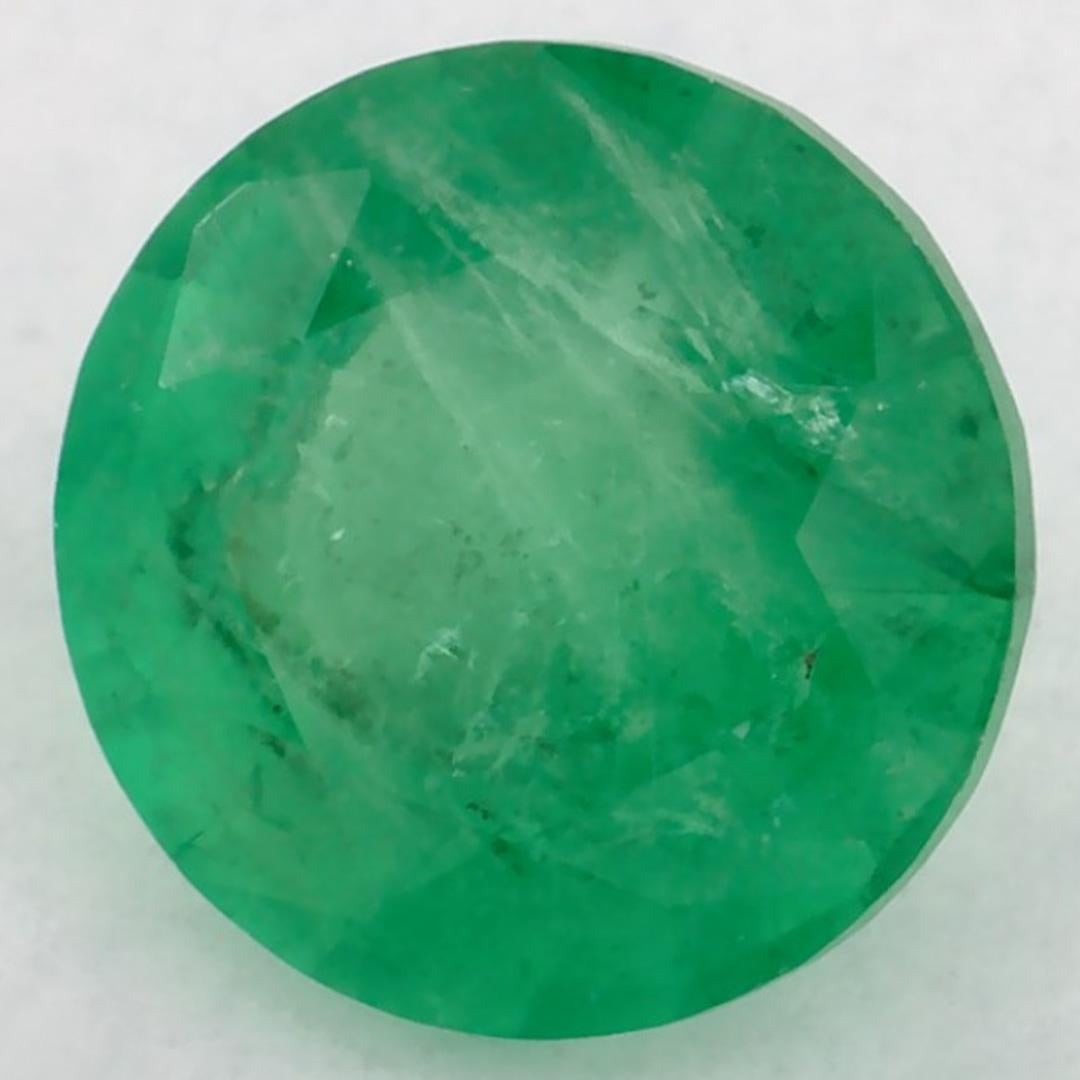 Gema suelta redonda esmeralda de 1.17 ct Corte redondo en venta