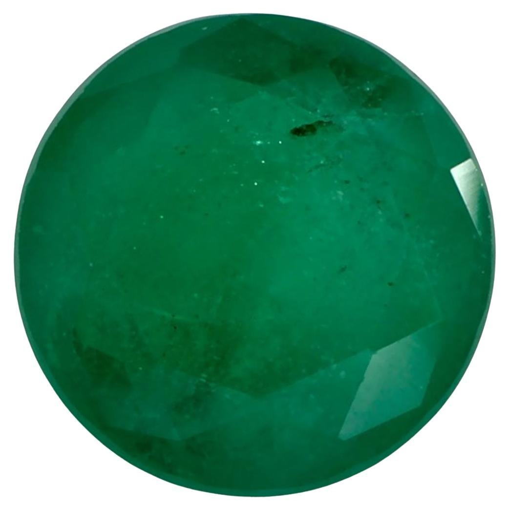 Gema suelta redonda esmeralda de 1.17 ct