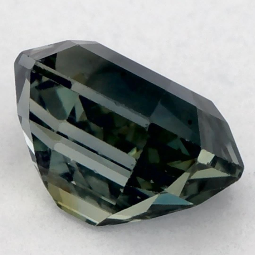 1.17 Ct Green Sapphire Octagon Loose Gemstone (pierre précieuse en vrac) en vente 1