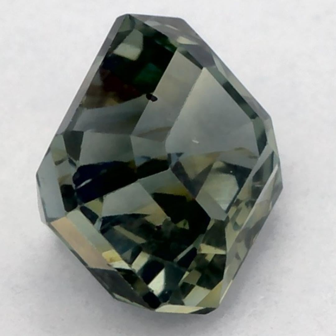 1.17 Ct Green Sapphire Octagon Loose Gemstone (pierre précieuse en vrac) en vente 2