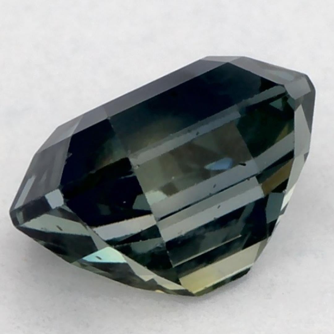 1.17 Ct Green Sapphire Octagon Loose Gemstone (pierre précieuse en vrac) en vente 3