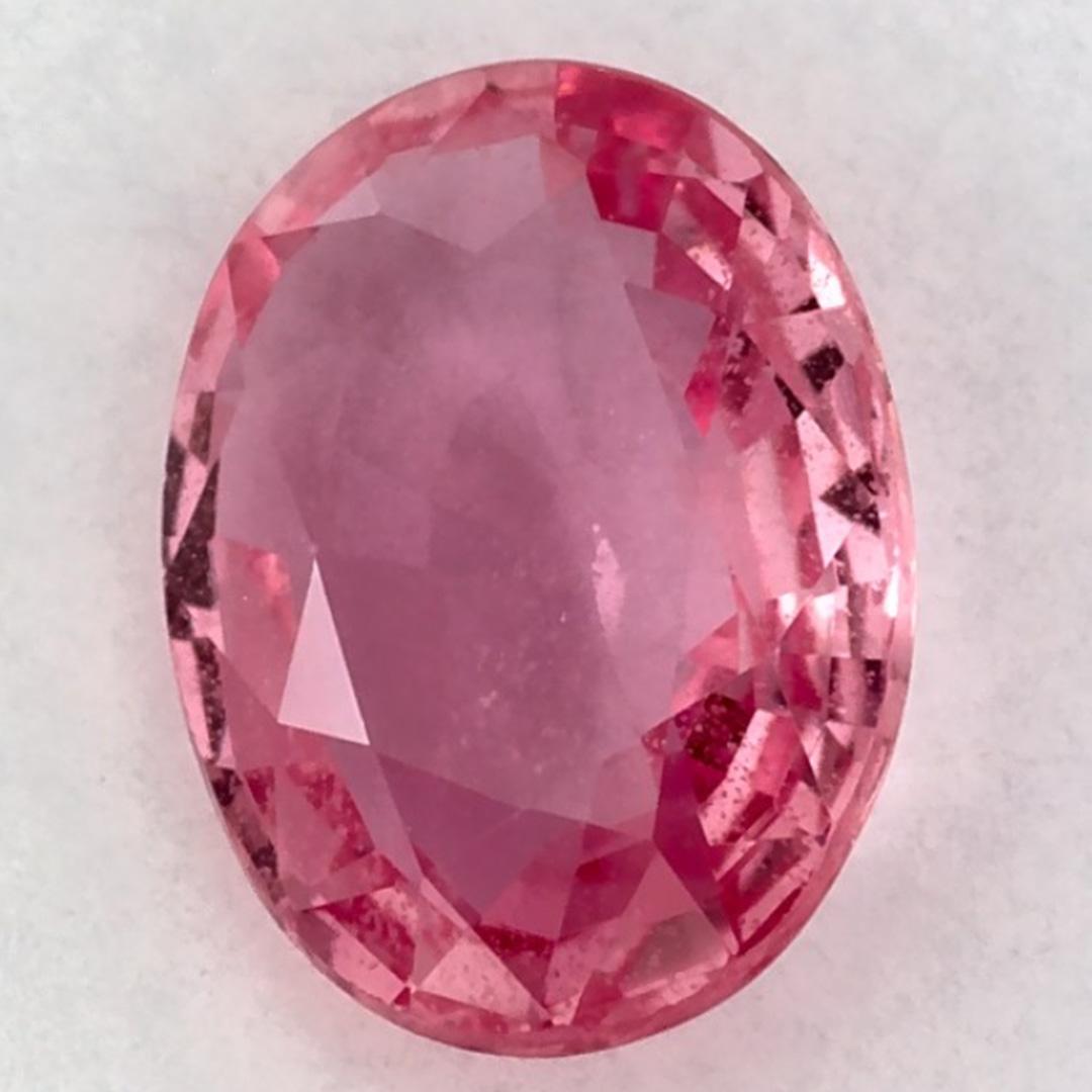 1.17 Karat Rosa Saphir Oval Loser Edelstein Damen im Angebot