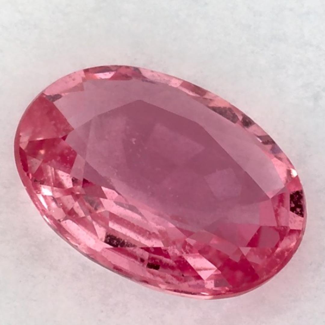 1.17 Karat Rosa Saphir Oval Loser Edelstein im Angebot 1