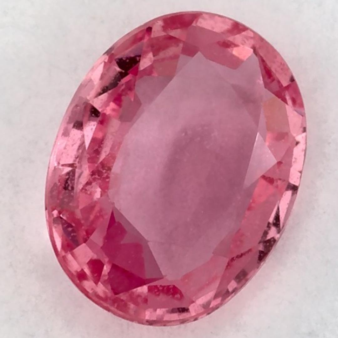 1.17 Karat Rosa Saphir Oval Loser Edelstein im Angebot 2