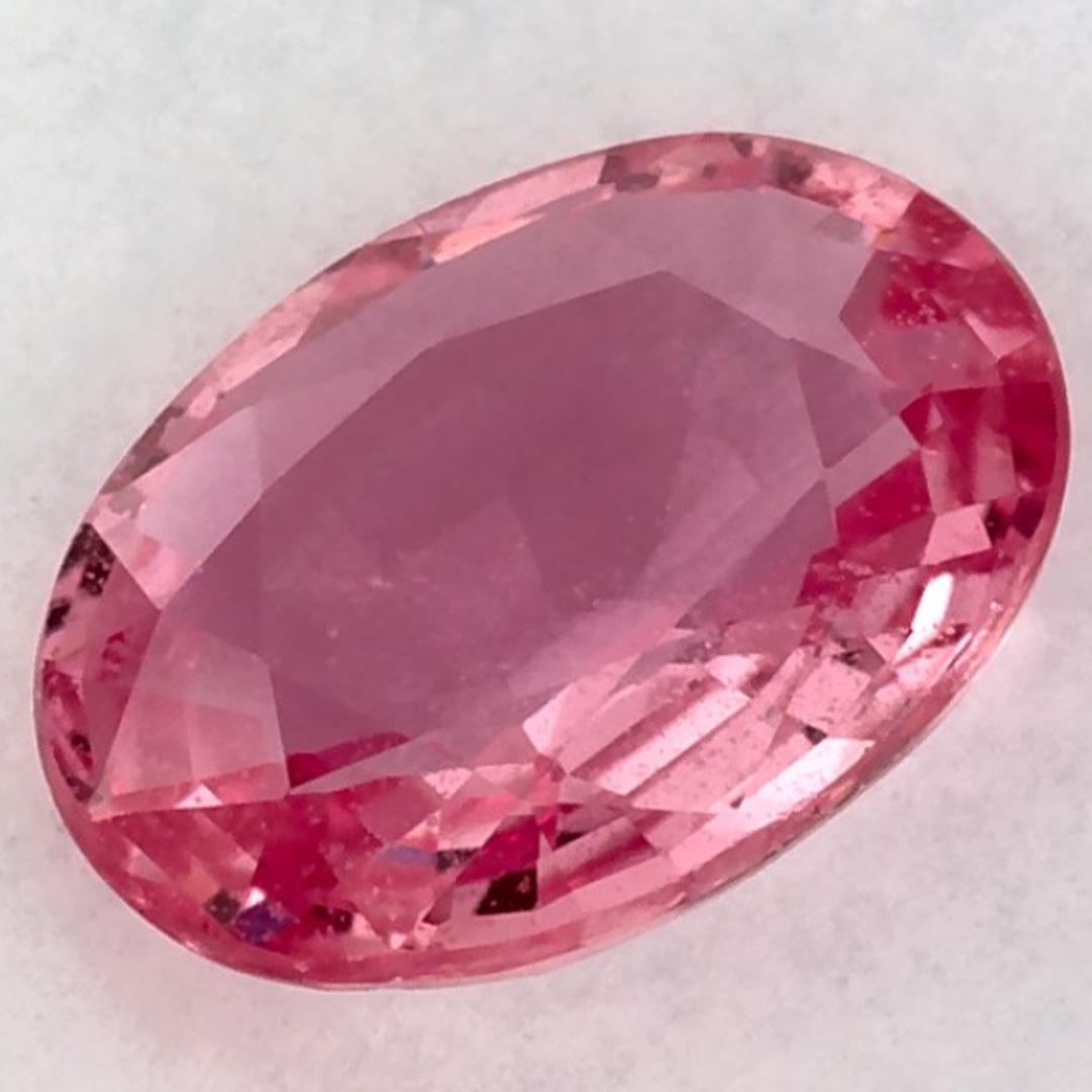 1.17 Karat Rosa Saphir Oval Loser Edelstein im Angebot 3
