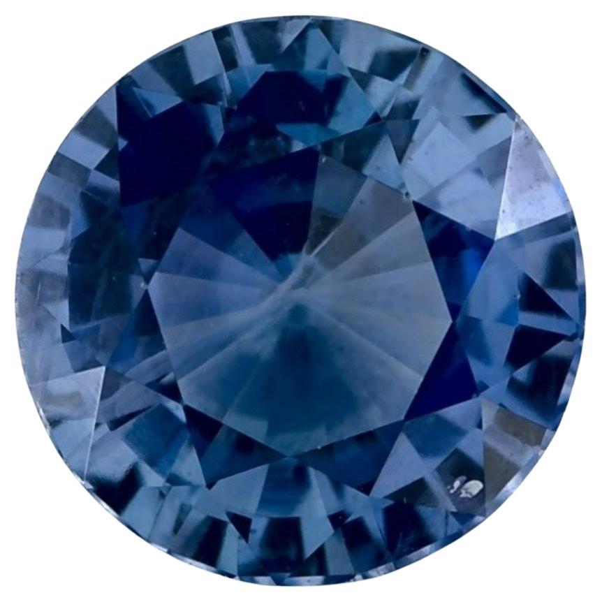 Pierre précieuse non sertie, saphir bleu taille ronde 1,17 carat