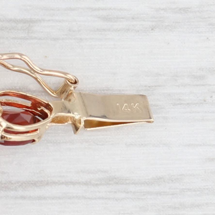 11.70ctw Granate Pulsera de Tenis 14k Oro Amarillo 6.25