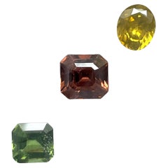 11.72 carats Natural rare Zircon 3 Pieces Cut stone for fine jewelry natural gem