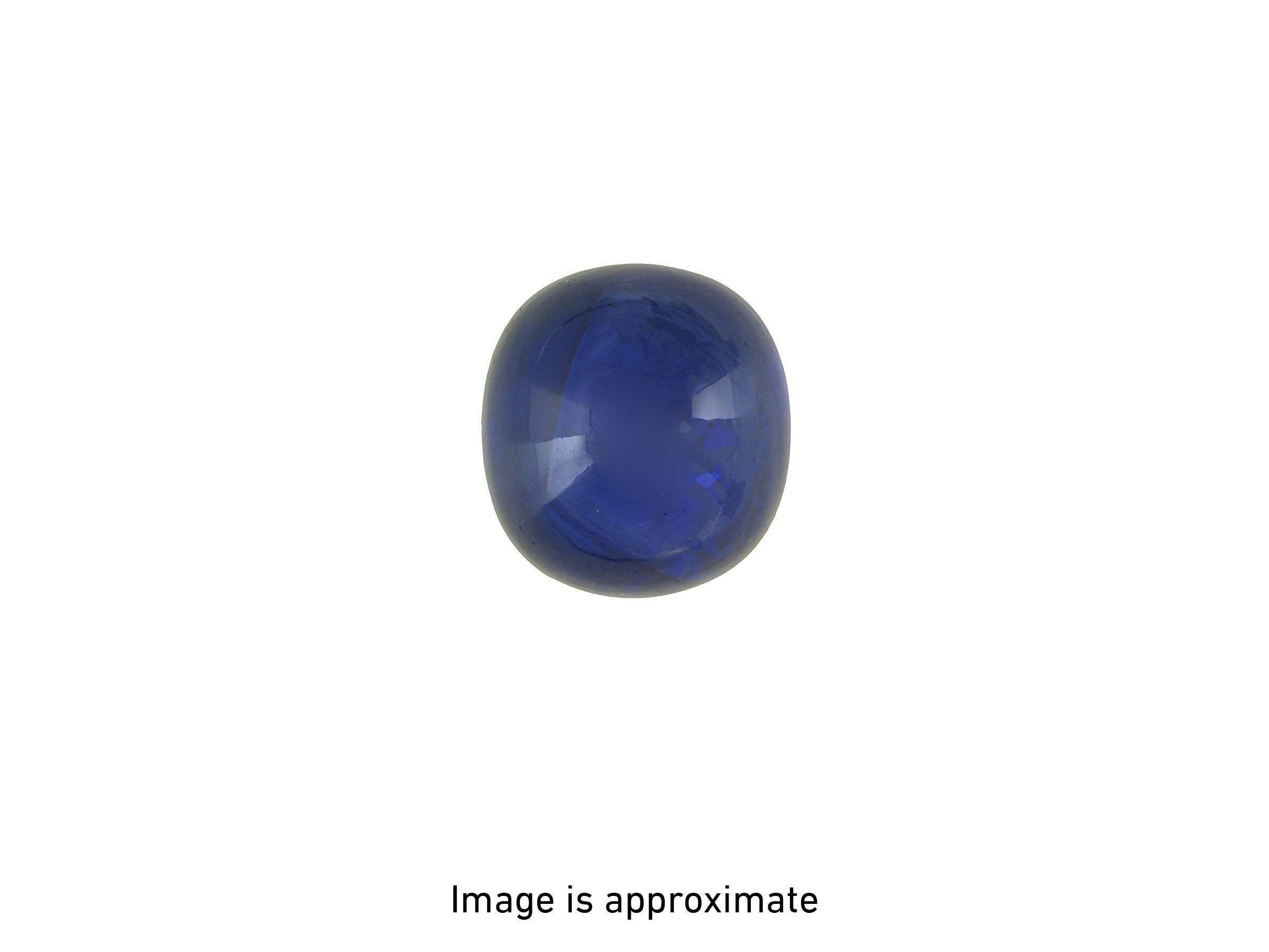 Modern 11.72ct Blue Sapphire Cabochon platinum ring. GIA certified . For Sale