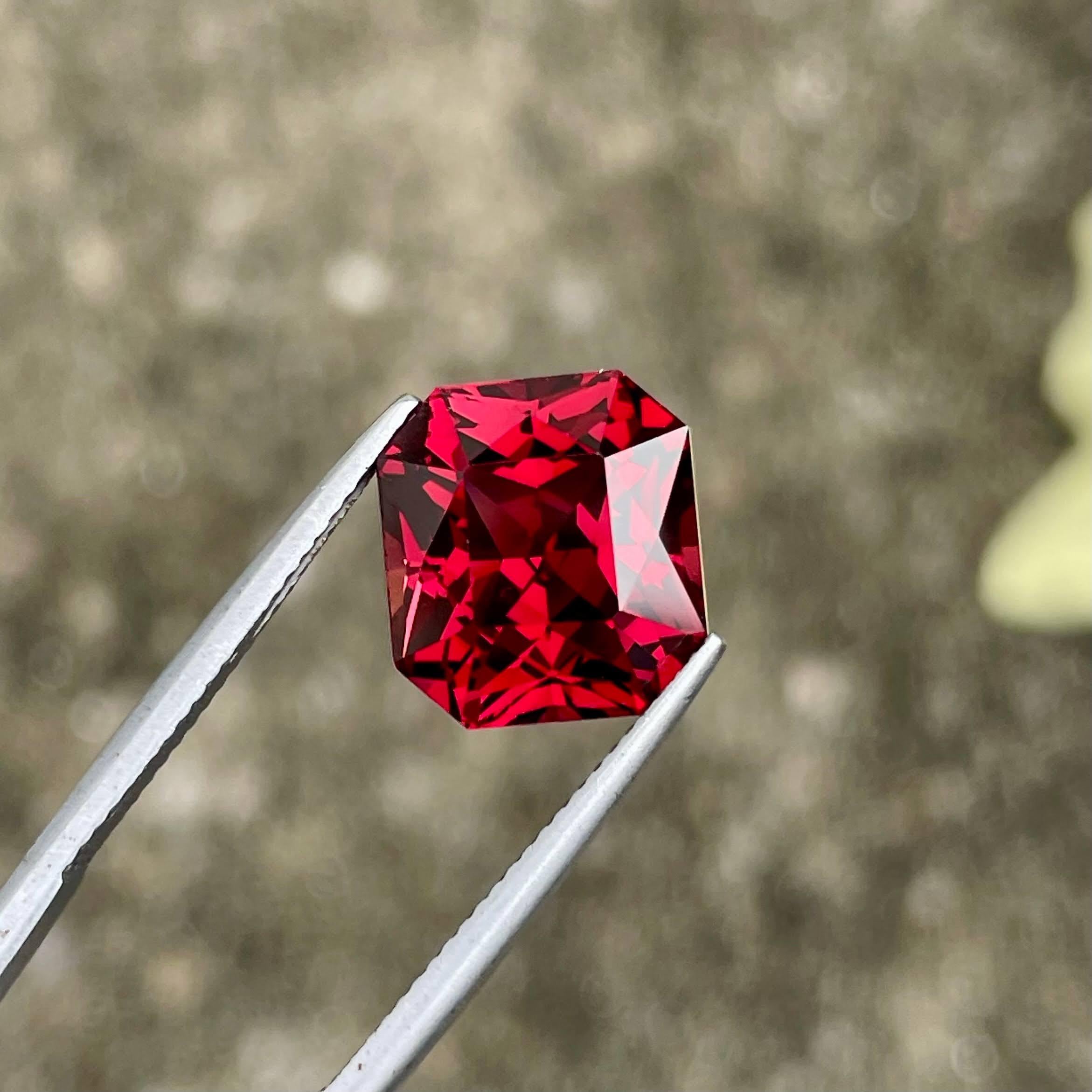 11,74 quilates Granate Rojo Brillante Tallado con Precisión Piedra Preciosa Natural Africana en venta 2