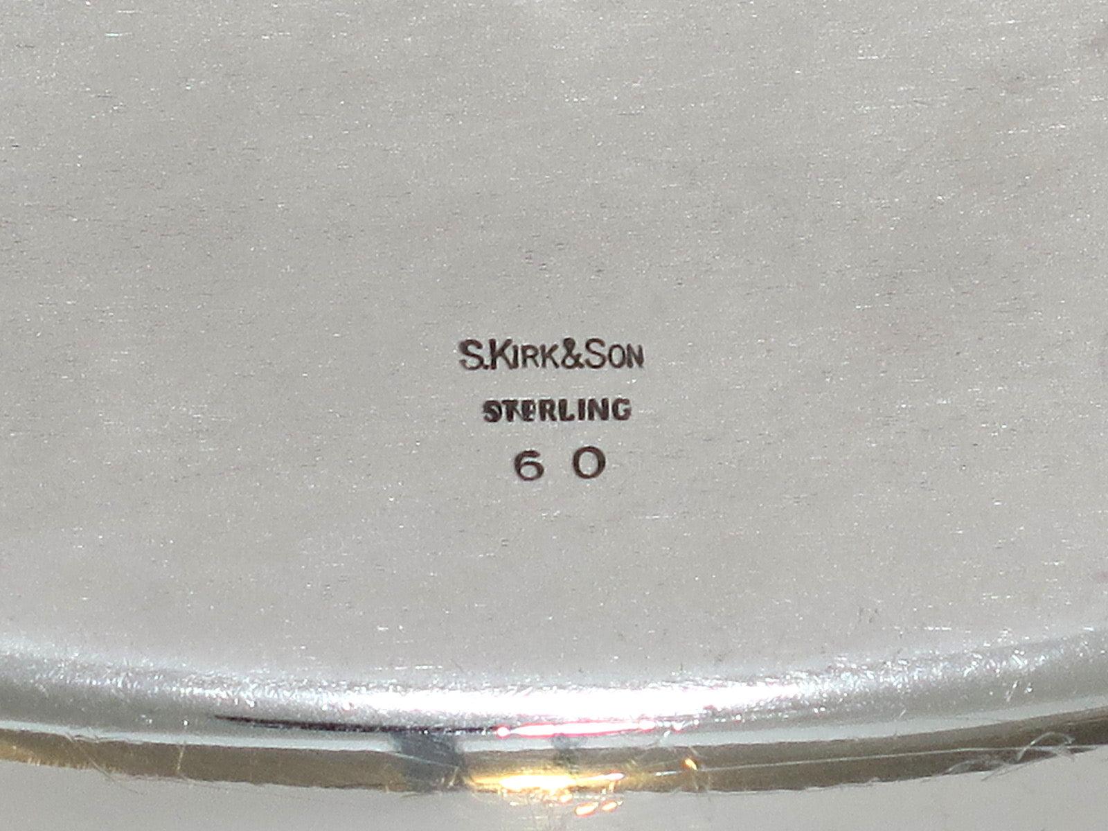Repoussé 11.75 in - Sterling Silver S. Kirk & Son Antique Floral Repousse Oval Dish