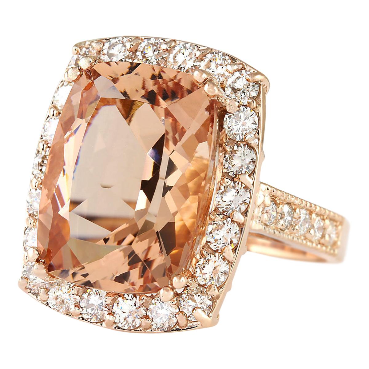 Stamped: 14K Rose Gold
Total Ring Weight: 7.0 Grams
Morganite Weight is 10.48 Carat (Measures: 16.00x12.00 mm)
Color: Peach
Diamond Weight is 1.30 Carat
Color: F-G, Clarity: VS2-SI1
Face Measures: 20.75x16.90 mm
Sku: [703473W]