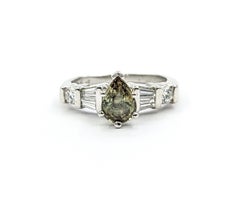 1.17ct Alexandrite Ring With Diamonds In Platinum