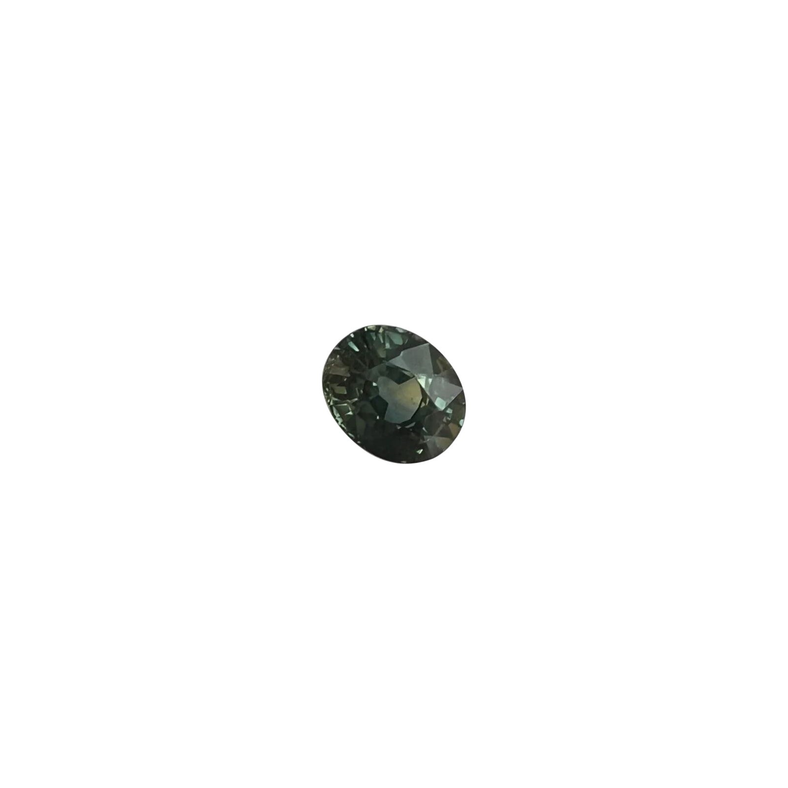 1.17ct Colour Change Sapphire Unheated Deep Green Blue IGI Certified Oval Cut For Sale