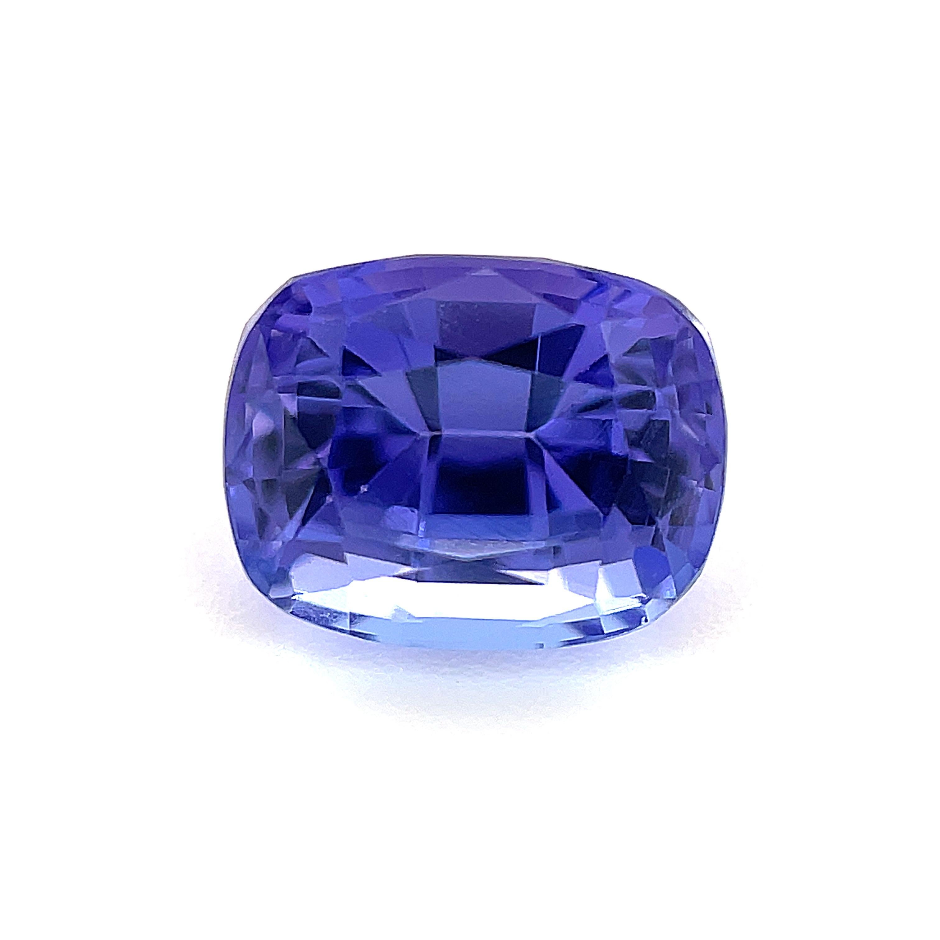 Piedra preciosa tanzanita talla cojín de 1,17 ct de Sarosi, Tanzania