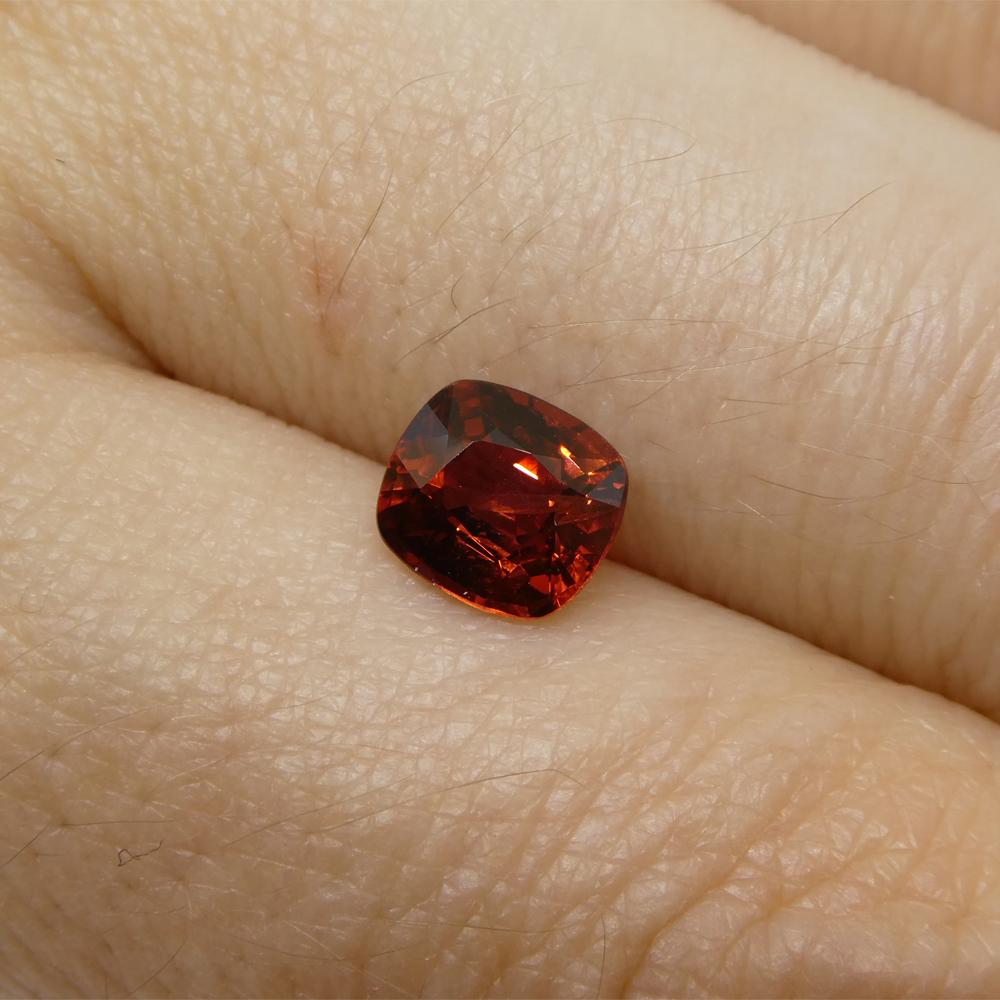 1.17ct Cushion  Red Spinel from Sri Lanka Unheated For Sale 2