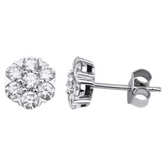 1,17 Karat Diamant-Cocktail-Ohrstecker aus massivem Gold