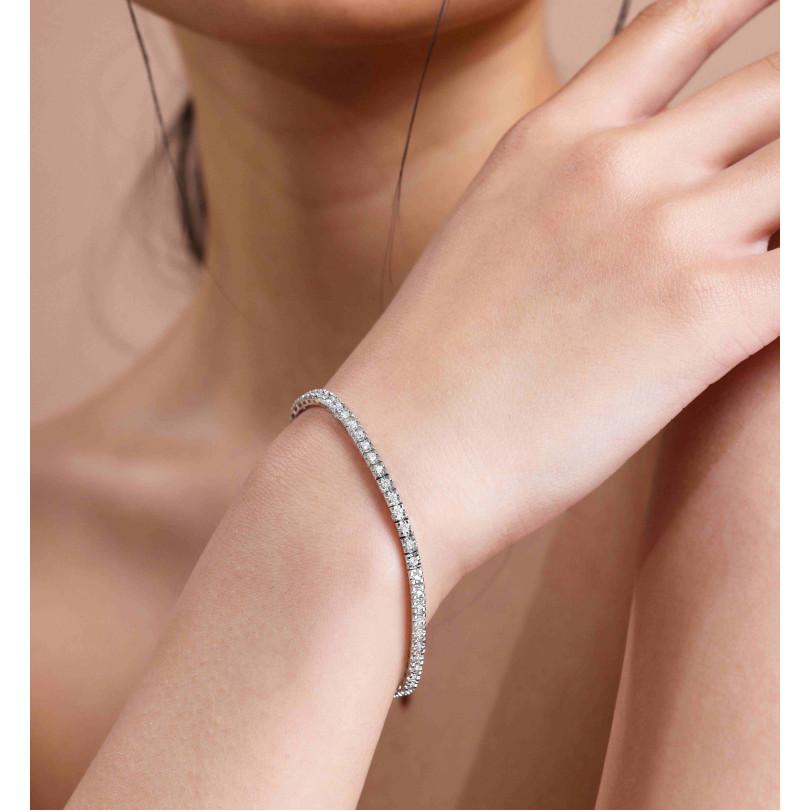 Women's 1.17ct Diamond Tennis Bracelet For Sale