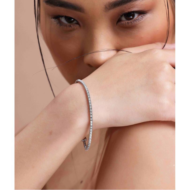 1.17ct Diamond Tennis Bracelet For Sale 1