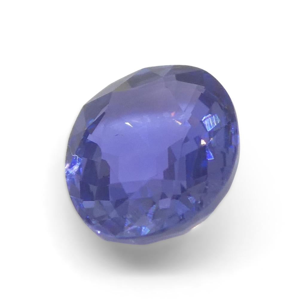 1.17ct Oval Blue Sapphire from East Africa, Unheated For Sale 4