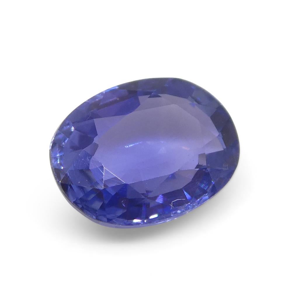 1.17ct Oval Blue Sapphire from East Africa, Unheated For Sale 7