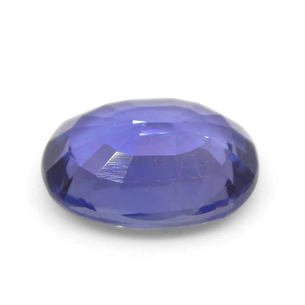 1.17ct Oval Blue Sapphire from East Africa, Unheated In New Condition For Sale In Toronto, Ontario