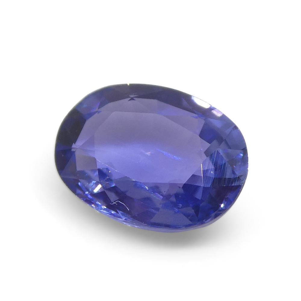 1.17ct Oval Blue Sapphire from East Africa, Unheated For Sale 3