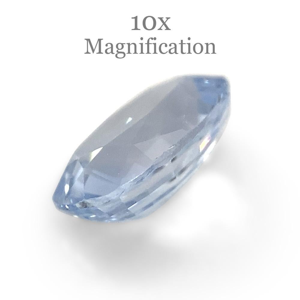 1.17ct Oval Icy Blue Sapphire from Sri Lanka Unheated For Sale 4