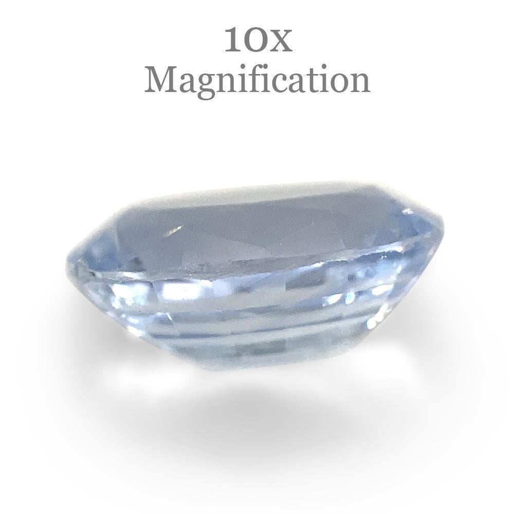 1.17ct Oval Icy Blue Sapphire from Sri Lanka Unheated For Sale 5